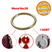 Metal Halka Sarı Renk No:20 Duvar Makrome Anahtarlık Süs Eşya Hobi Malzeme Karabina Aksesuar - 1