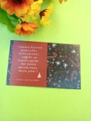 30 Adet Lux Kalın Kuşe Yılbaşı Tebrik Kartı - Mutlu Yıllar - Paketleme Kartı 8x5cm (M14) thumbnail 1