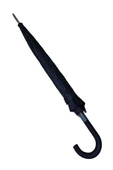 Baston Protokol Erkek Şemsiye 16 Fiber Telli Siyah Renk 105 Cm Çap Kapalı Boyut 95 Cm Kılıfsız - 4