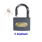 Sandık Kutu Askısı 30 Luk Menteşeli Kilit Aparatı Tosba Kilit 32 mm Asma Kilit 2'li Set - 5