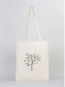 Gedene Zeytin Ağacı Baskılı Doğal Gabardin Bez Çanta - GDN20234001 - 1