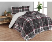 Merinos Comforter Set, Çift Kişilik Yorgan Seti (220x240)-Anna Gri thumbnail 1