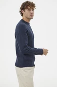 Selanik Örgü Basic Triko Kazak - Lacivert thumbnail 4