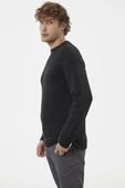 Selanik Örgü Basic Triko Kazak - Siyah - 4