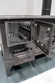 CAM KAPAK TAKMA AYAK DÖKÜM ESTETiK KUZİNE SOBA KÖMÜR ODUN SOBASI - 5