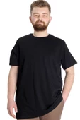 Mode XL Büyük Beden Erkek T-Shirt Basic 20031 Siyah thumbnail 1