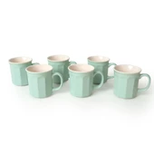 Keramika Yeşil/Krem Herakles Kupa 9 Cm 6 Adet 307/030 - 4