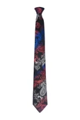 Cengiz İnler Kesik Çizgi Şal Desen Mendilli Mikrofiber Erkek Kravat - 5