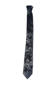 Cengiz İnler Kesik Çizgi Şal Desen Mendilli Mikrofiber Erkek Kravat - 6