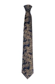 Cengiz İnler Sarmaşık Desenli Mendilli Mikrofiber Erkek Kravat - 4
