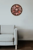 Digithome Simplex Sonbahar Desen Cam Detaylı Sessiz Mekanizmalı Duvar Saati 37,5 Cm - K-SIMPLEX-SON C320.230 - 2