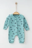 Ladybirds Yeni Doğan Unisex Bebek Kamp Desenli Uzun Kollu Tulum - 1