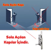 Kapı PVC Ahşap Kapı WC Banyo Oda Gömme Kilit Gövde Kilidi Silindirsiz Barelsiz Kendinden Anahtarlı - 3