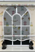 StorBurada Çift Mekanizmalı Desenli Tül Stor Perde Çocuk Odası Baskı STB-109  Beyaz 140 x 200 - 4