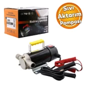 Araba Araç Otomobil Benzin Mazot Yağ Su Pompası 24V Yakıt Transfer İkmal Aktarma Pompası 175 W - 1