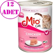 Mio Yavru Kedi Konservesi Tavuklu Püre Ezme 400 Gr 12 AD - 1