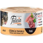Felicia Tahılsız Ciğerli Tavuklu Kıyılmış Yaş Kedi Maması 85 Gr - 1
