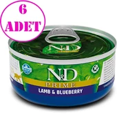 ND Prime Tahılsız Kuzulu Yaban Mersinli Kedi Konservesi 70 Gr 6 AD - 1