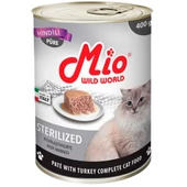 Mio Kısırlaştırılmış Kedi Konservesi Hindi Etli Püre 400 Gr - 1