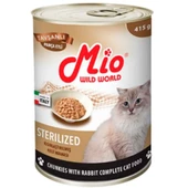Mio Kısırlaştırılmış Kedi Konservesi Tavşanlı Parça Etli 415 Gr - 1