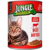 Jungle Kedi Konservesi Biftekli 415 GR thumbnail 2