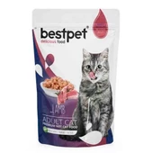 Bestpet Pouch Jelly Kuzu Etli Kedi Yaş Maması 85 Gr - 1
