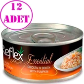 Reflex Plus Essential Kedi Konservesi Tavuklu Balkabaklı 70 Gr 12 AD - 1