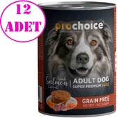 Pro Choice Kuzu ve Somonlu Pate Tahılsız Köpek Konservesi 400 Gr 12 AD - 1