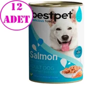 BestPet Somonlu Soslu Yetişkin Köpek Konservesi 400gr 12 AD - 1