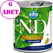 N&D Prime Kuzulu Yaban Mersini Köpek Konserve Maması 285 Gr 6 AD - 1