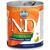 N&D Pumpkin Balkabaklı Kuzulu Yavru Köpek Konservesi 285 Gr - 1