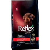 Reflex Plus Orta ve Büyük Irk Kuzulu Pirinçli Yavru Köpek Maması 15 Kg - 1