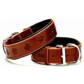 Doggie Yumuşak Dokulu Pati Desenli Köpek Boyun Tasması Kahve SBT-3536 L - 1