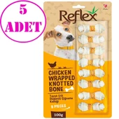 Reflex Tavuk Etli Düğümlü Köpek Çiğneme Kemiği 8'li 100 Gr 5 AD - 1