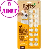 Reflex Tavuk Etli Köpek Ödülü Düğümlü Çiğneme Kemiği 8'li 100 Gr 5 AD - 1
