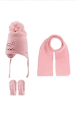KİTTİ KIZ BEBEK K22150-05 0-18 AY ATKI BERE ELDİVEN SET - 1