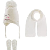 KİTTİ KIZ BEBEK K22150-05 0-18 AY ATKI BERE ELDİVEN SET - 4