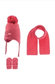 KİTTİ KIZ BEBEK K22150-05 0-18 AY ATKI BERE ELDİVEN SET - 2