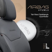 Otom Exclusive Koruyucu Oto Koltuk Minderi Premium Deri  Füme - 3
