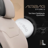 Otom Exclusive Koruyucu Oto Koltuk Minderi Premium Deri Bej - 3