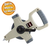 Saplı Şerit Metre Pratik Makaralı Kollu Tutamaklı Çelik 50 Metre Arazi Adli Olay Yeri Ölçüm Metresi thumbnail 1