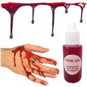 Gerçekçi Tiyatro Kanı Parti Cadılar Bayramı Kanlı Şaka Malzemesi - 1