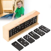 Ahşap Saklama Kutulu Domino Taşı Eğitici Hobi Oyunu - 4