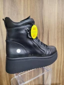 MAMMAMİA D23KB-5120 KALIN TABAN HAFİF DERİ KADIN POSTAL BOT - 4