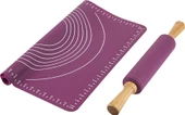 Tantitoni Vişne 2li Silikon Hamur Açma Matı ve Merdane Seti SOFT MM02V (8695835365701) - 1