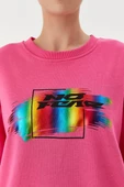 No Fear Kadın Sweatshirt Fuşya 72498 - 3