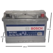 Bosch S4 E82 EFB 12 V 70 Ah 760 A Akü - 2
