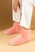 Pembe Potin Rahat Taban Peluş Kumaş Bilekte Kadın Ev Botu Panduf CK-455-23 thumbnail 4