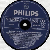 Mike Krüger - Auf Der Autobahn Nachts Um Halb Eins - Mike Krüger –  Vinly Plak alithestereo - 3