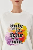 No Fear Kadın Sweatshirt Beyaz 72485 - 3